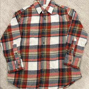 J. Crew Factory Red and Blue Plaid Button Down Shirt